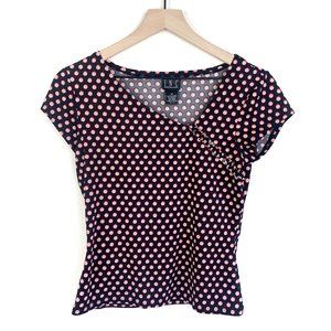 Inc International Concepts Pink Polka Dot Blouse